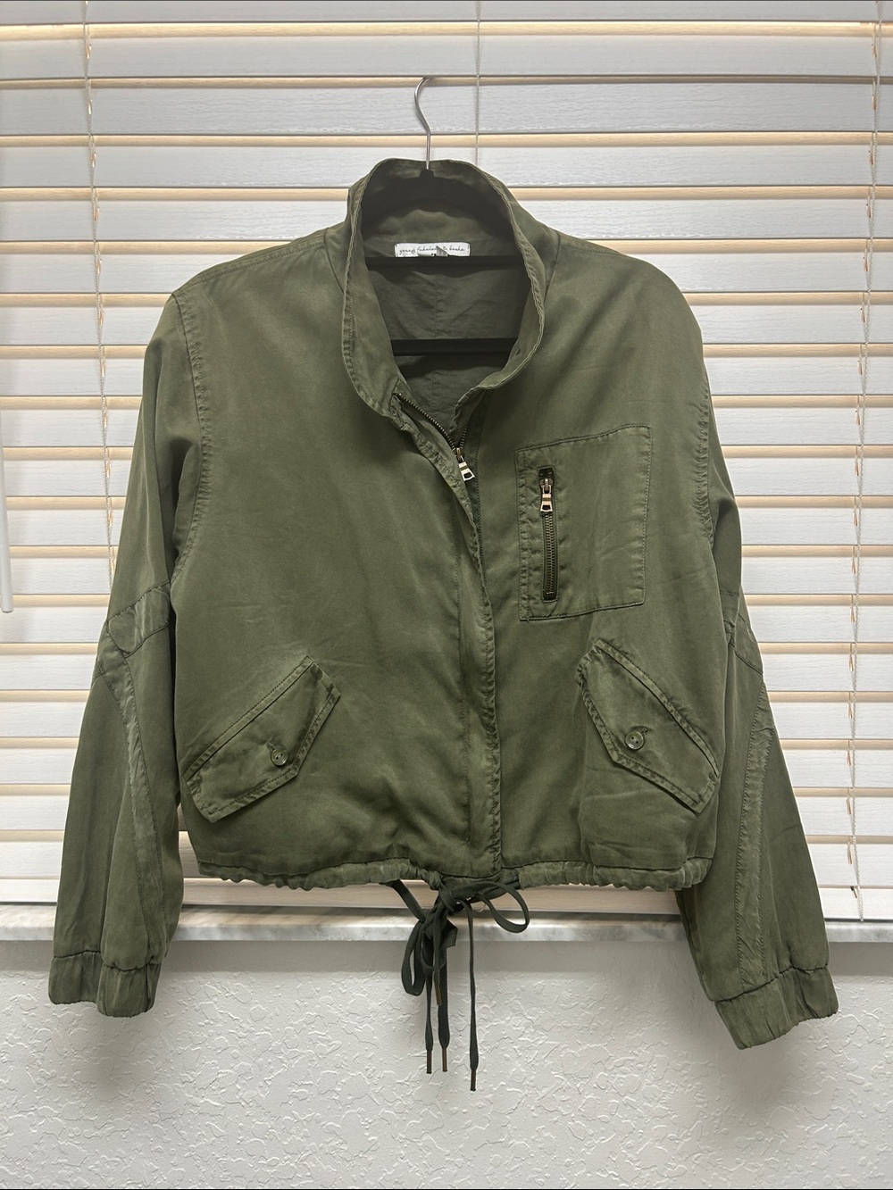 Young Fabulous & Broke Olive Green Drawstring Utility Jacket